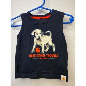 Boys Carhartt "Here Comes Trouble" Tank Top - Size 6 Months